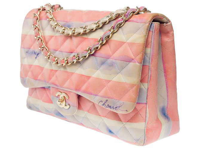 Sac Chanel Timeless/Classico in Pelle Multicolor - 101723 Multicolore - vista 5