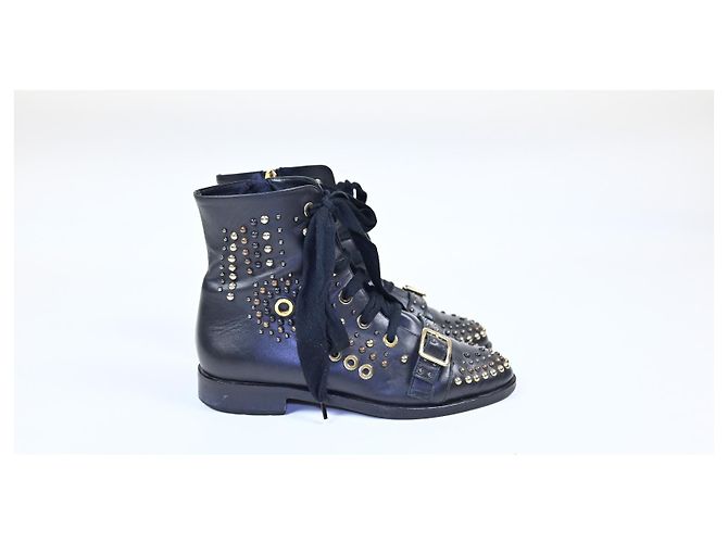 Botas Elisabetta Franchi de cuero negro - vista 2