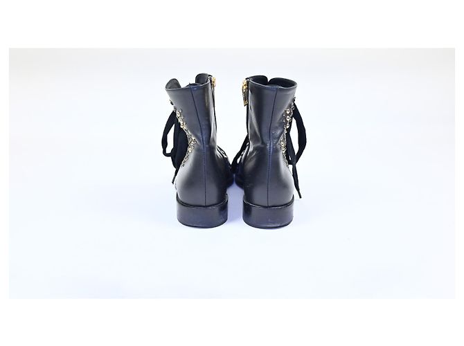 Botas Elisabetta Franchi de cuero negro - vista 3
