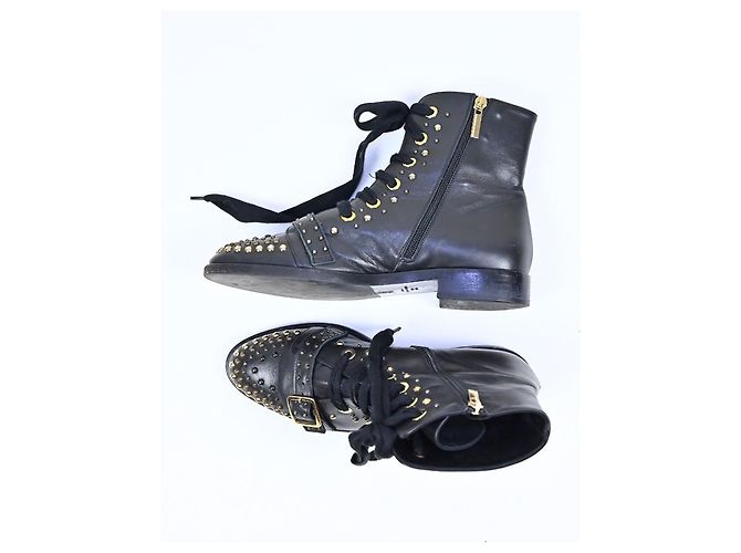 Botas Elisabetta Franchi de cuero negro - vista 7