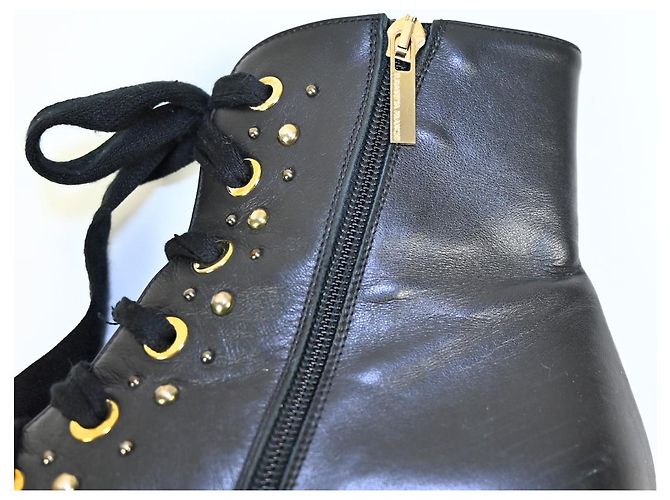 Botas Elisabetta Franchi de cuero negro - vista 8
