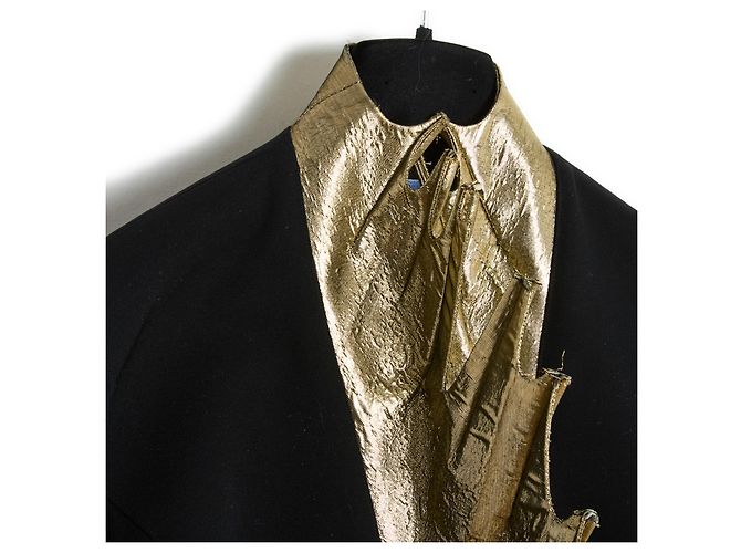 Thierry Mugler 1989 Giacca Atlantes Nero Oro FR36 - vista 2