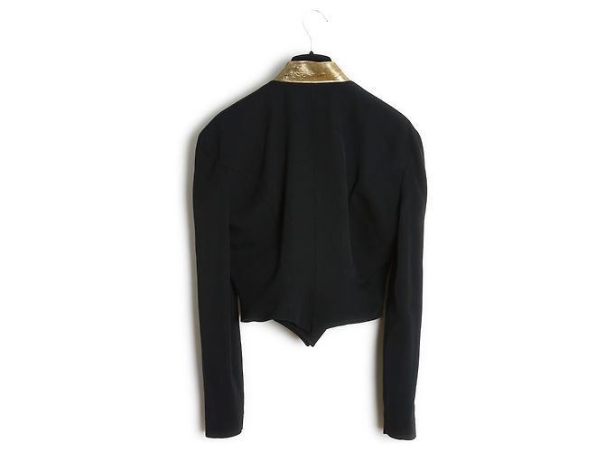 Thierry Mugler 1989 Giacca Atlantes Nero Oro FR36 - vista 4