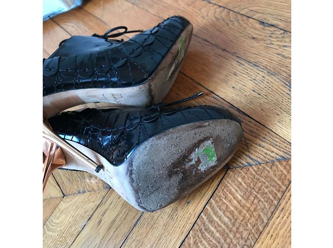 Botines DIOR T.EU 37.5 de cuero charol Negro - vista 6