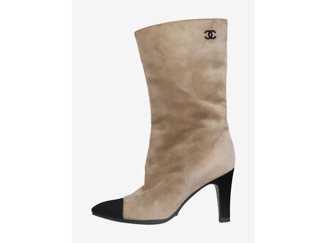 Gabrielle Chanel Botas de ante con punta neutra - talla UE 36.5 - vista 2