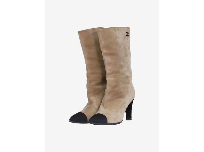 Gabrielle Chanel Botas de ante con punta neutra - talla UE 36.5 - vista 3