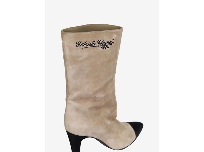 Gabrielle Chanel Botas de ante con punta neutra - talla UE 36.5 - vista 5