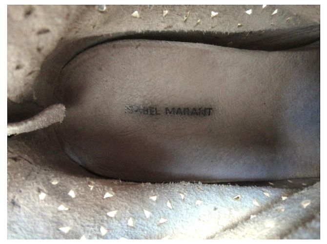 Botines Isabel Marant Basley de ante eggshell Blanco roto - vista 7