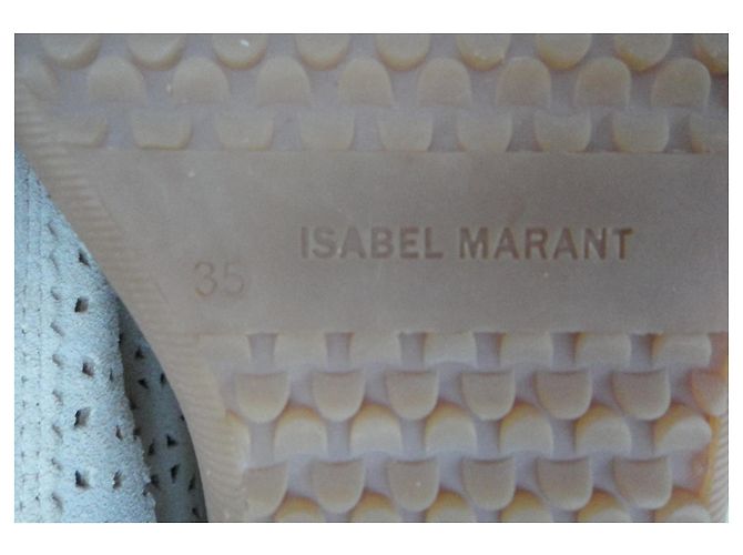 Botines Isabel Marant Basley de ante eggshell Blanco roto - vista 8