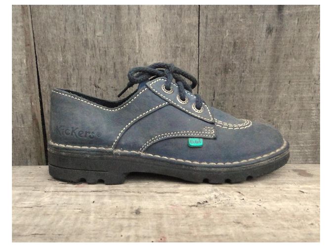 Autre Marque derby Kickers in pelle azzurro 35 Blu chiaro - vista 2
