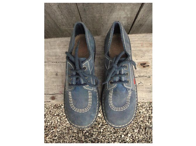 Autre Marque derby Kickers in pelle azzurro 35 Blu chiaro - vista 3