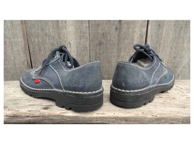 Autre Marque derby Kickers in pelle azzurro 35 Blu chiaro - vista 6
