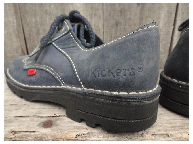 Autre Marque derby Kickers in pelle azzurro 35 Blu chiaro - vista 7