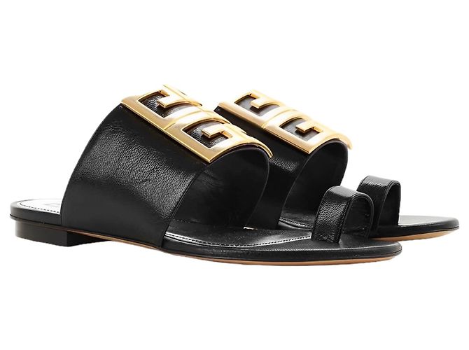 Sandali Givenchy in pelle martellata nera Nero - vista 2