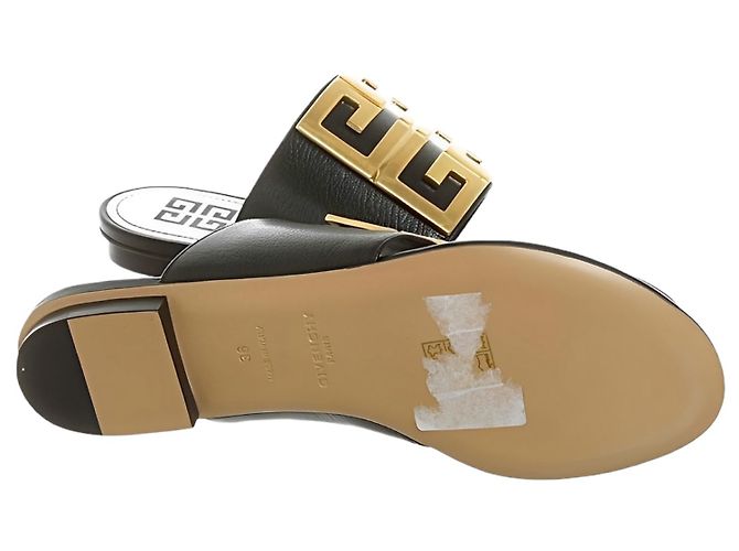 Sandali Givenchy in pelle martellata nera Nero - vista 5
