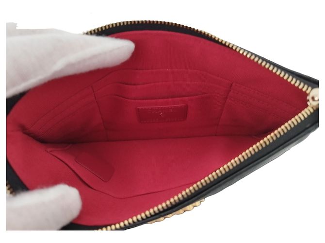 Clutch Chanel 19 in pelle di agnello nera Nero - vista 5