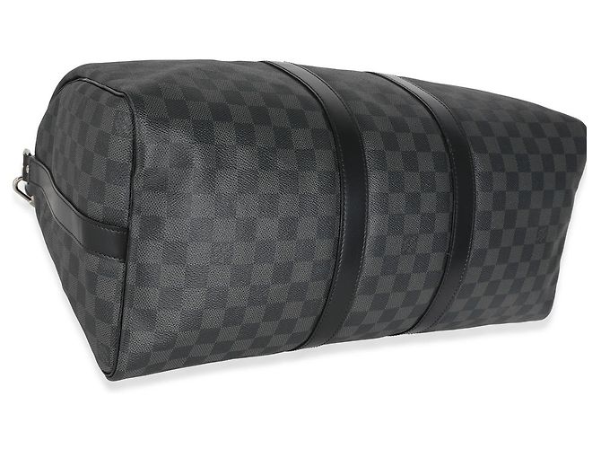 Louis Vuitton Keepall Bandoulière 45 em lona Damier Graphite Preto - vista 2