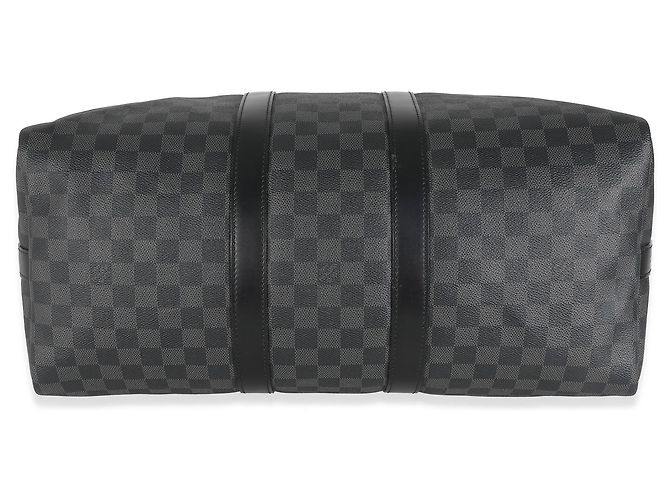 Louis Vuitton Keepall Bandoulière 45 em lona Damier Graphite Preto - vista 5