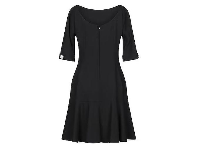 Dolce & Gabbana Midi Kleid aus Wolle schwarz - Ansicht 2