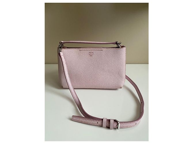 Borsa MCM in pelle rosa - vista 7