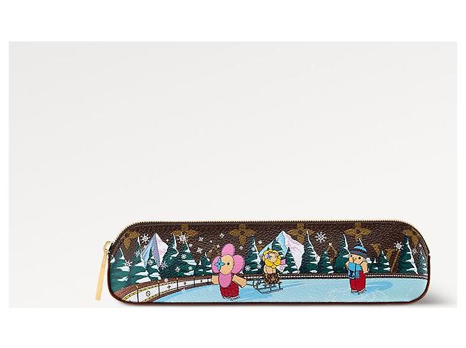 Louis Vuitton Astuccio per matita LV Elizabeth Pattinaggio su ghiaccio natalizio Multicolore - vista 3