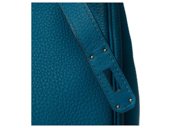 Hermès HERMES BIRKIN BAG 35 in Blue Leather - 101733 - view 8