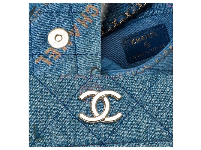 Sac CHANEL Wallet on Chain en Denim Bleu - 101725 - vue 6