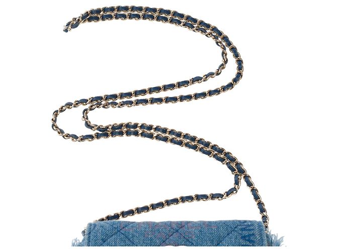 Sac CHANEL Wallet on Chain en Denim Bleu - 101725 - vue 9