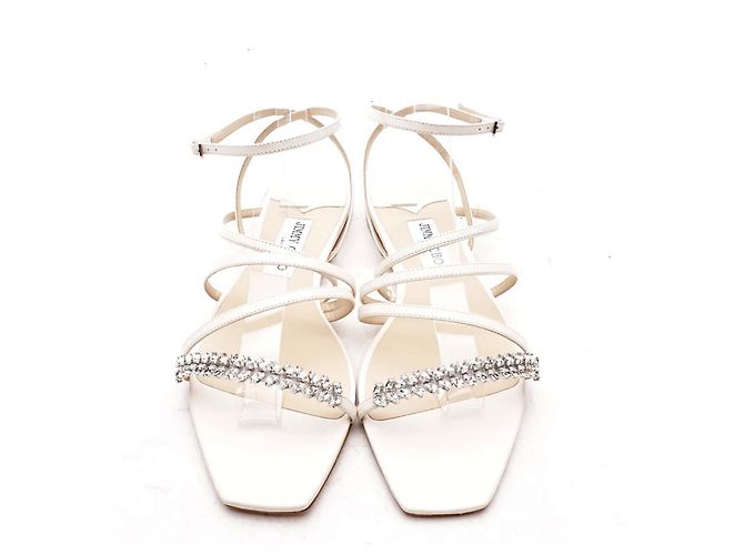 Sandali Jimmy Choo in pelle crema - vista 2