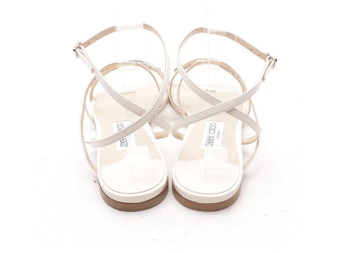 Sandali Jimmy Choo in pelle crema - vista 3