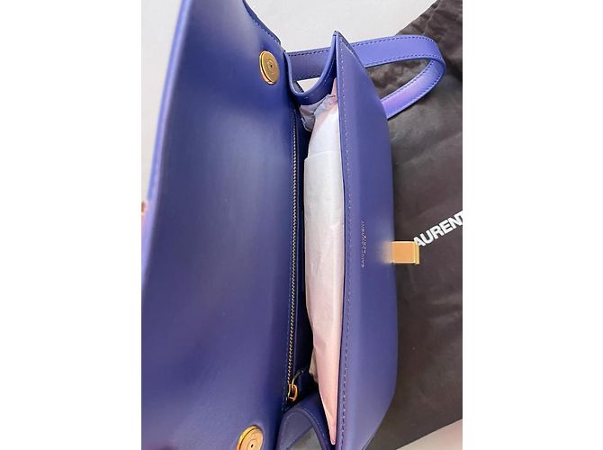 La sciarpa a cartella Yves Saint Laurent Blu Blu navy - vista 3