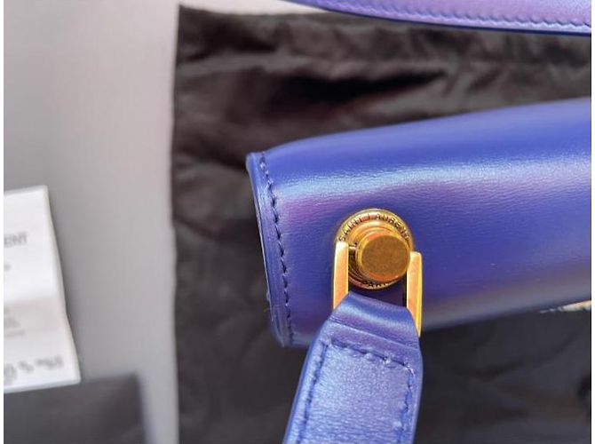 La sciarpa a cartella Yves Saint Laurent Blu Blu navy - vista 5