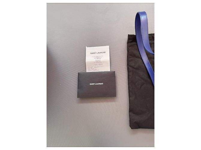 La sciarpa a cartella Yves Saint Laurent Blu Blu navy - vista 7