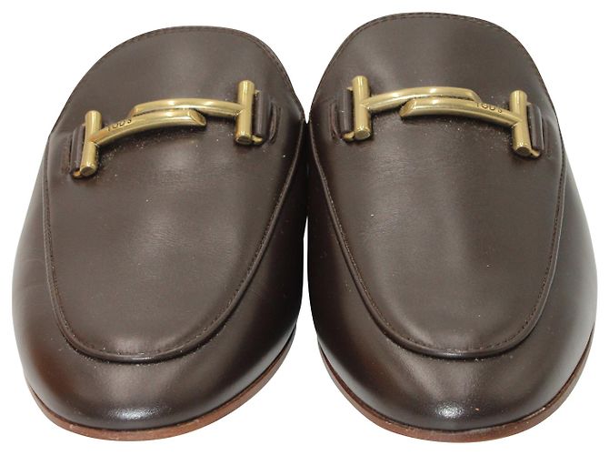 Mules T foderati di Tod's in pelle Marrone - vista 3