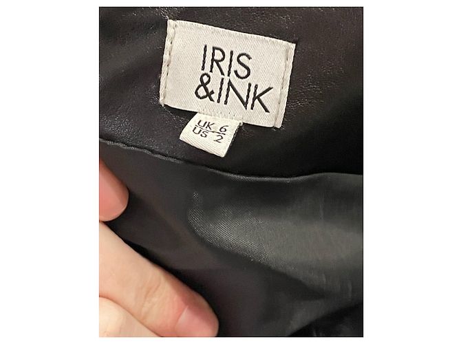 Miniabito Iris & Ink in pelle nera Nero - vista 2