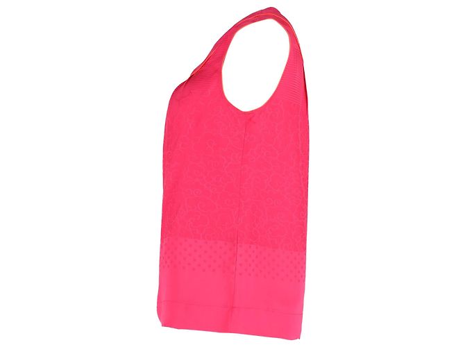 Marc Jacobs Top sem mangas abotoado em seda rosa - vista 2