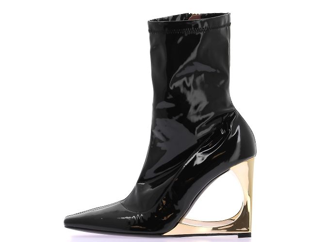 Autre Marque Botas Les Petits Joueurs T.EU 41 de cuero patentado Negro - vista 2