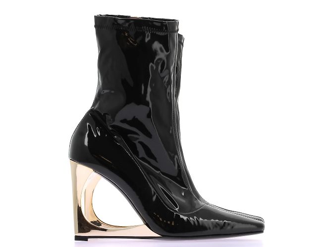 Autre Marque Botas Les Petits Joueurs T.EU 41 de cuero patentado Negro - vista 3