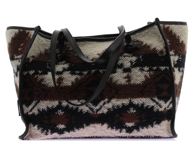 GIANNI CHIARINI Borse T.  WOOL Marrone - vista 2