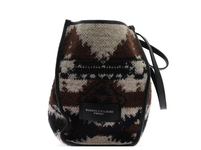 GIANNI CHIARINI Borse T.  WOOL Marrone - vista 3