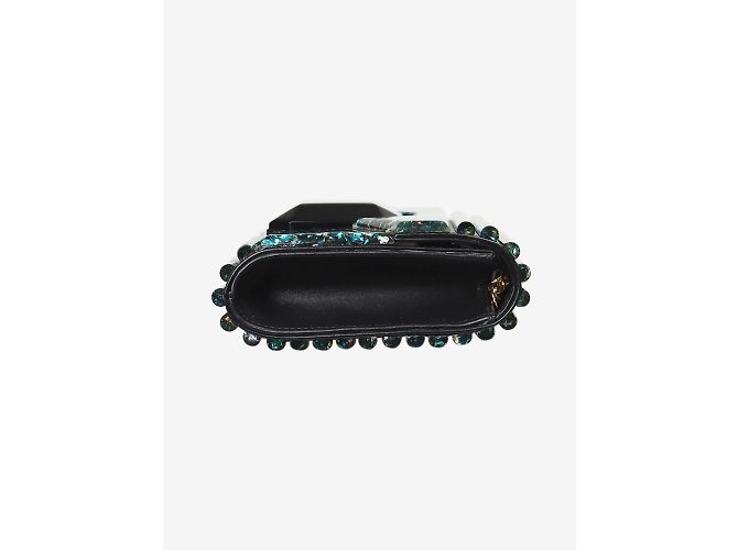 Elie Saab Bolsa tiracolo verde brilhante - vista 4