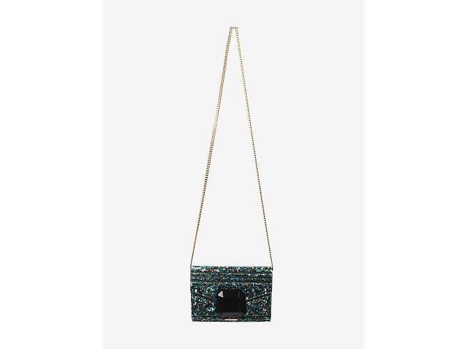 Elie Saab Bolsa tiracolo verde brilhante - vista 7
