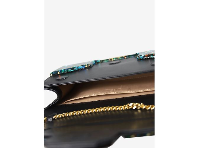 Elie Saab Bolsa tiracolo verde brilhante - vista 8