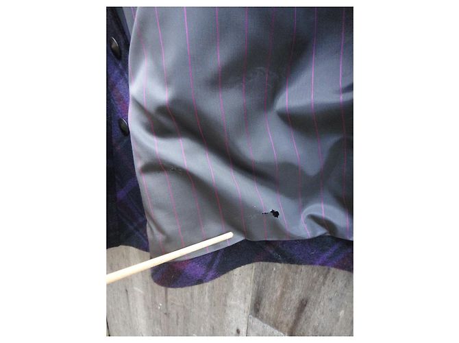 Abrigo Kenzo de lana con estampado de cuadros violeta Morado oscuro - vista 6