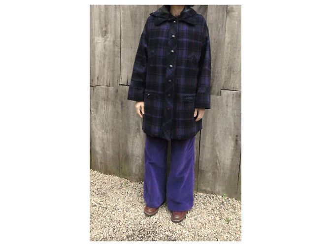 Abrigo Kenzo de lana con estampado de cuadros violeta Morado oscuro - vista 2