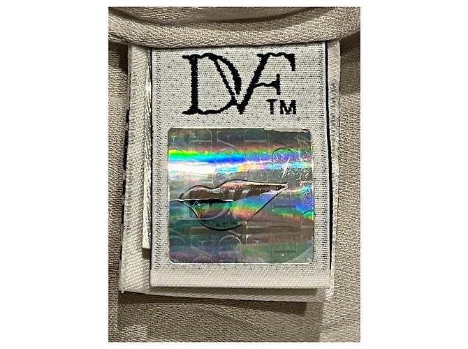 Diane Von Furstenberg Robe en dentelle et tulle DvF Zarita Blanc Gris - vue 5