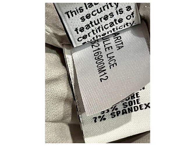 Diane Von Furstenberg Robe en dentelle et tulle DvF Zarita Blanc Gris - vue 6