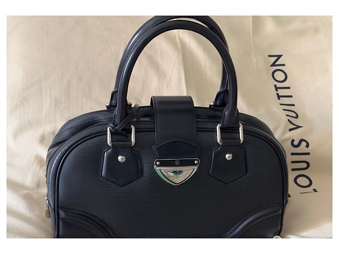 Louis Vuitton Pelle Epi Bowling Montaigne Nero - vista 10