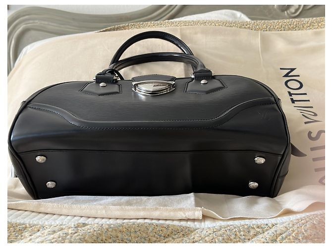 Louis Vuitton Pelle Epi Bowling Montaigne Nero - vista 4