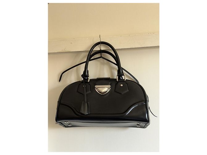 Louis Vuitton Pelle Epi Bowling Montaigne Nero - vista 8